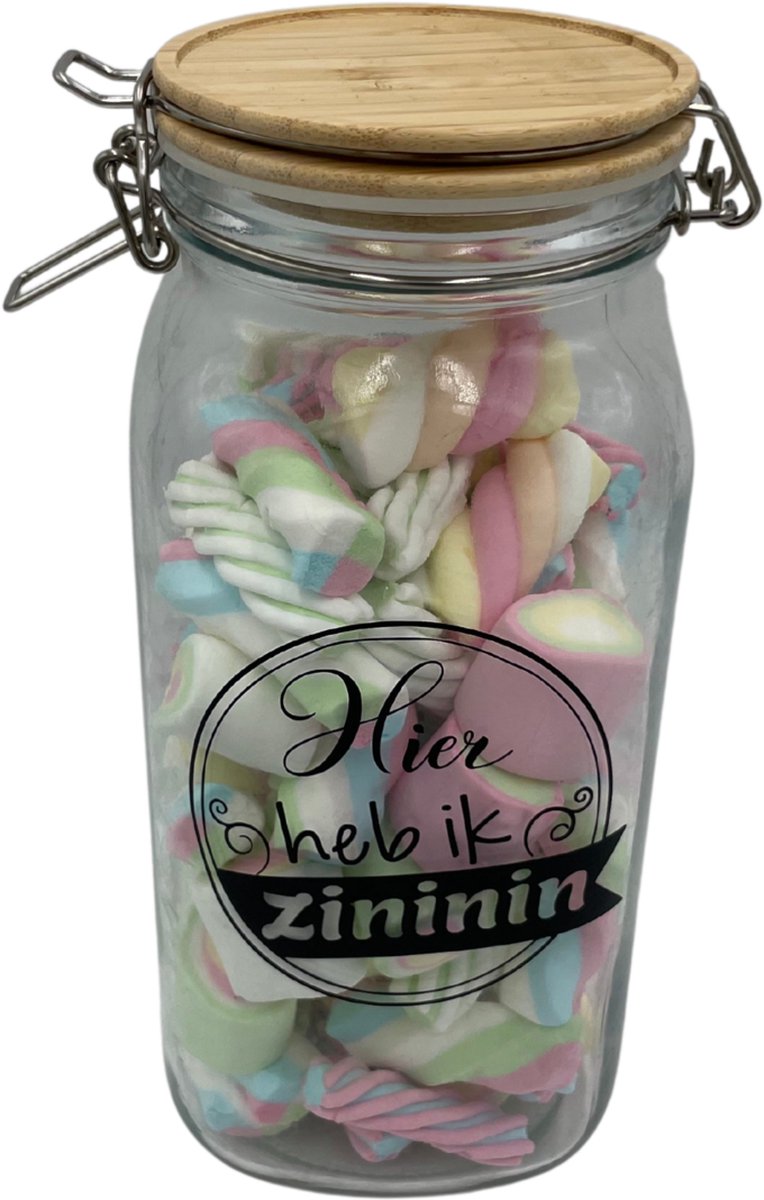 Hier heb ik zininin voorraadpot beugelsluiting 25 x 11 cm 2.1 liter transparant | HSHZINININ | Home Sweet Home Cadeau artikelen
